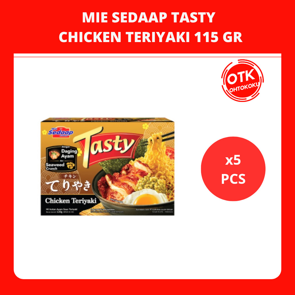 

SEDAAP TASTY Mie Instan Chicken Teriyaki Bag 115GR X5pcs