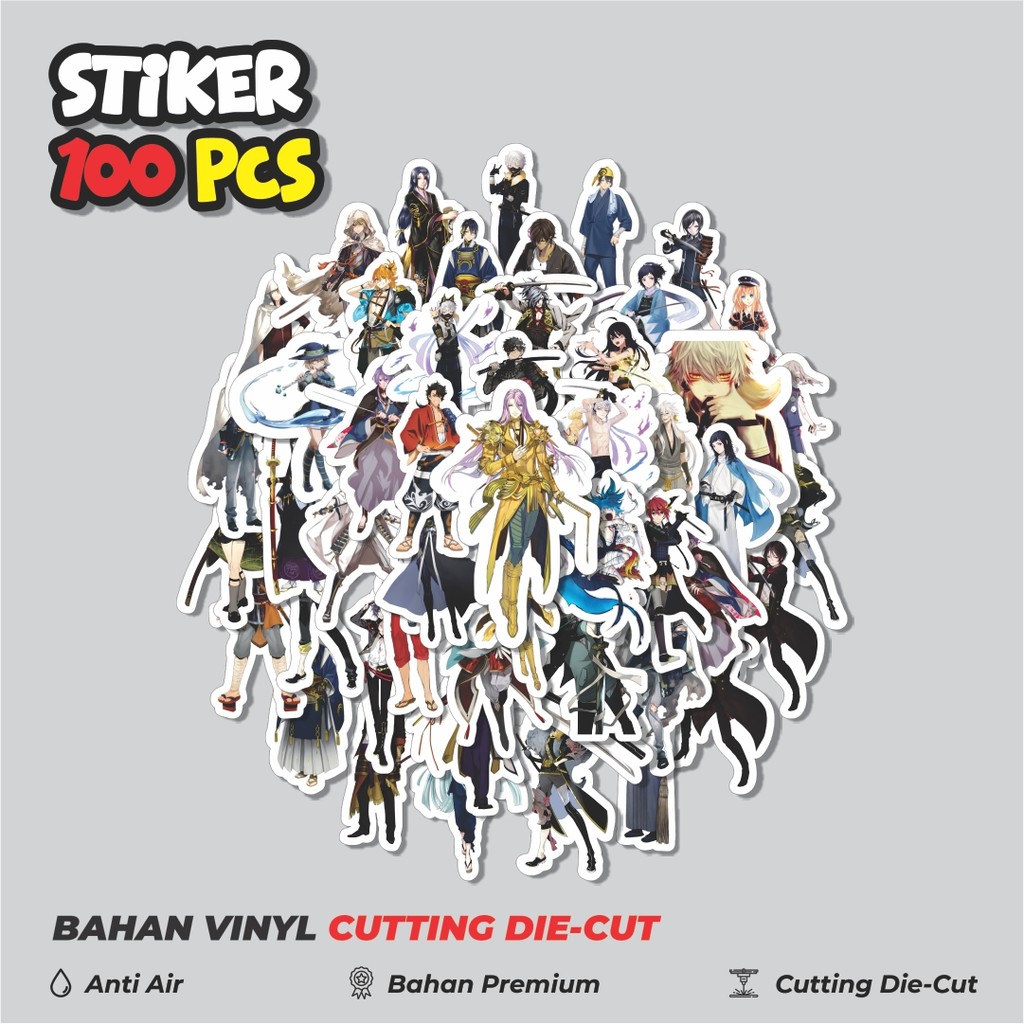 

Terbaru! 50 pcs Stiker Game Series Touken Ranbu Karakter V2 Dekorasi Lucu Kreatif untuk Notebook, Skateboard, HP