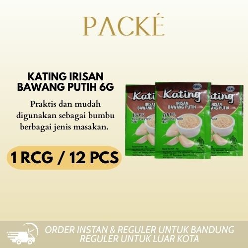 

Kating Irisan Bawang Putih 6g - 1RCG/12PCS / Kecil Kasar Bawang Putih / 100% Bawang Putih Asli