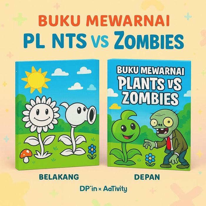 

DpinxAaTivityBuku Gambar Mewarnai [ PLANTS VS ZOMBIE ] Anak Karakter Lucu – Edukasi & Hiburan Kreatif | Buku Aktivitas Belajar Menggambar untuk PAUD TK SD - A4
