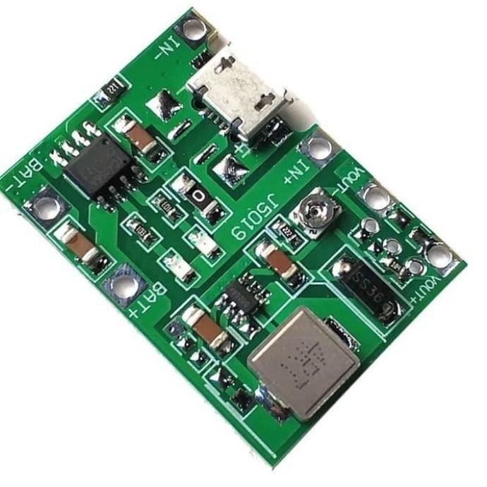 Modul charger 18650 TP4056 + Modul step up boost 3.7v 5v 9v 12v 2a - Warna