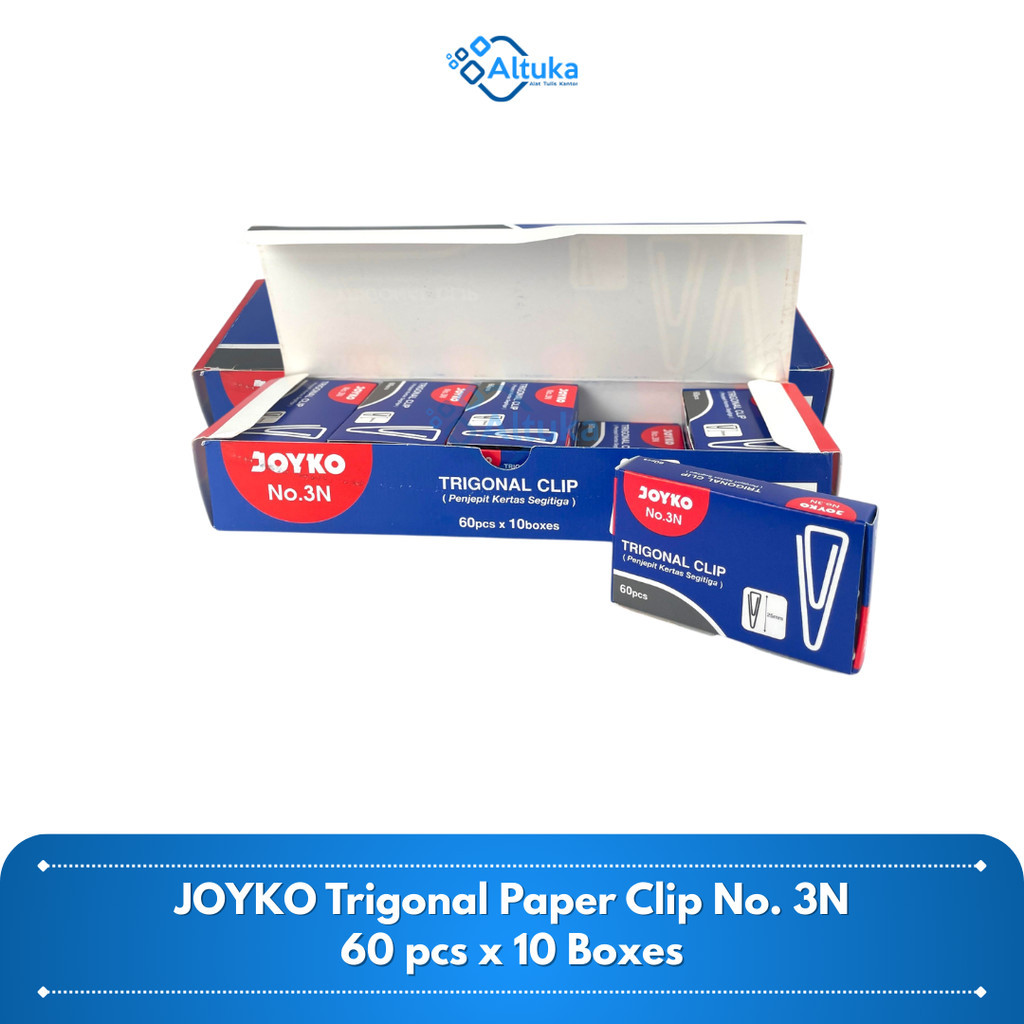 

(10 Pcs) JOYKO Trigonal Paper Clip Klip Kertas Klip Penjepit Segitiga No.3N
