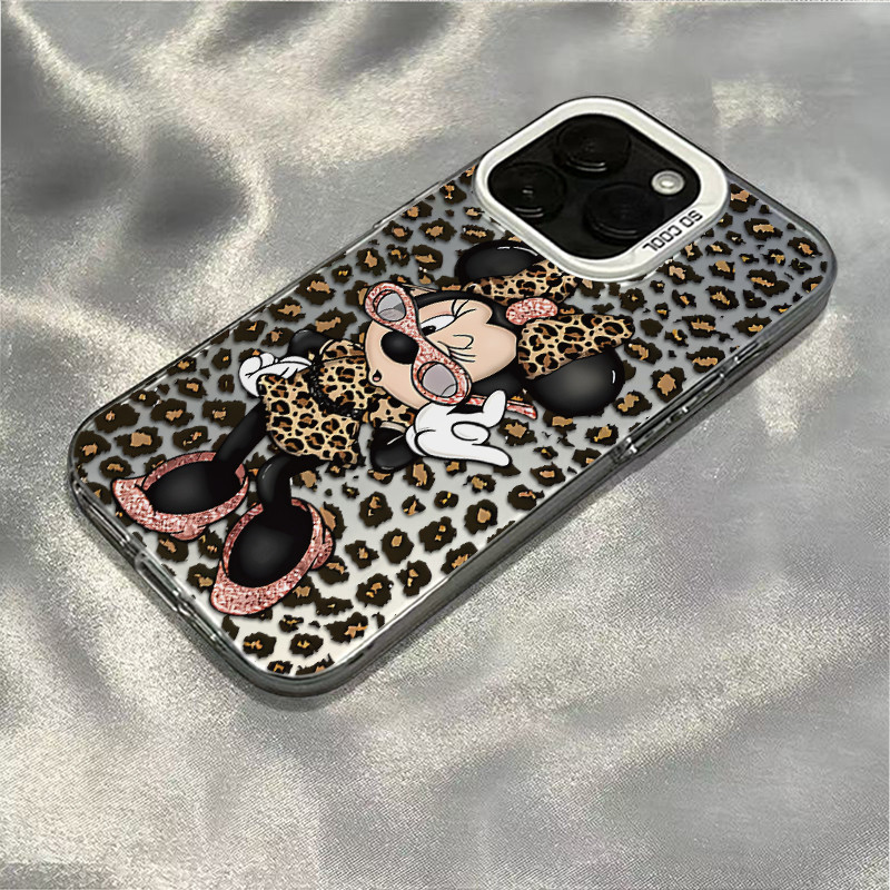 Casing iPhone 16 pro max 15 Tikus cetak macan tutul untuk case hp iPhone XR XS Max 11 Pro Max 12 Pro