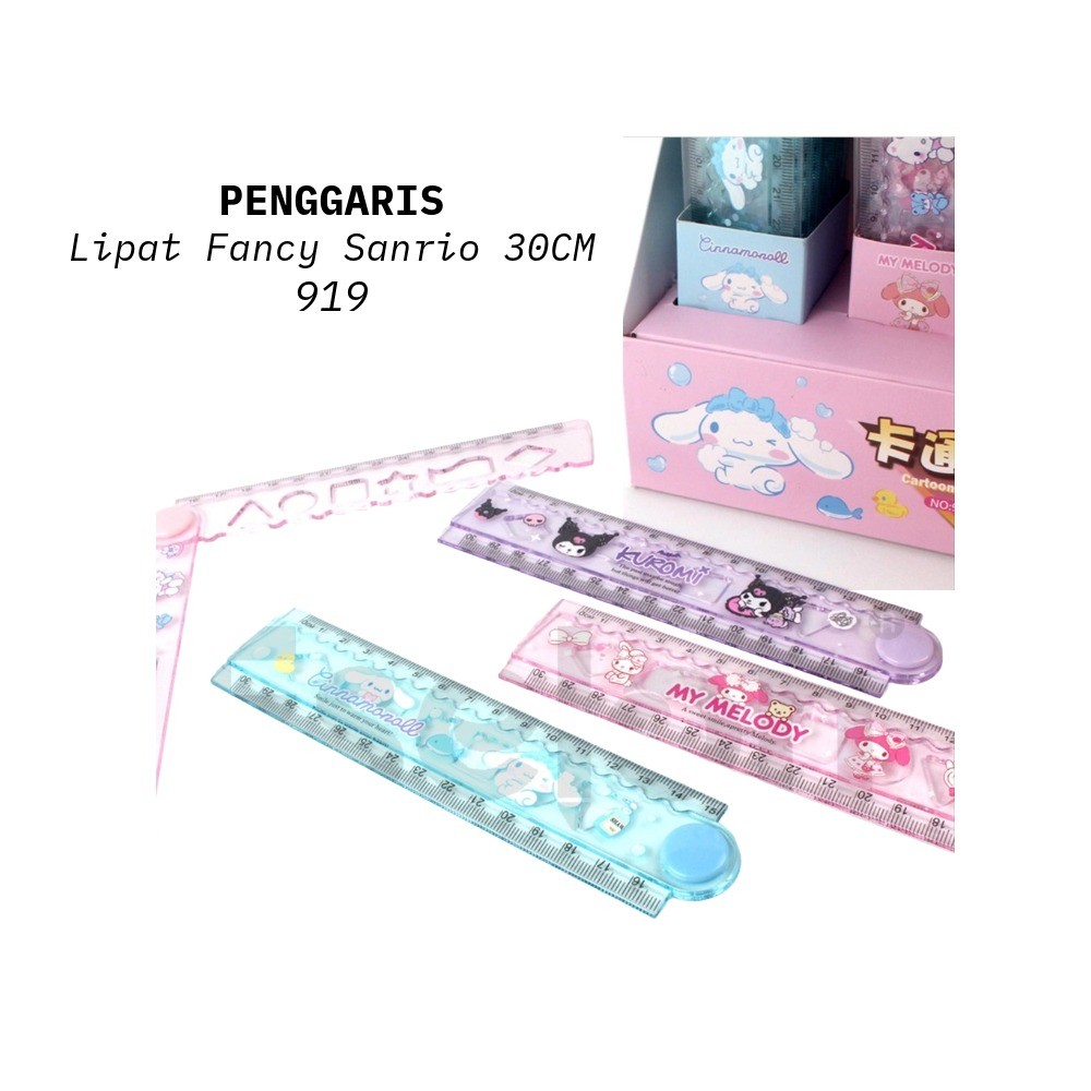 

♚Penggaris LIPAT 30CM Cutedool / Penngaris Lipat 919 Sansfriends♚