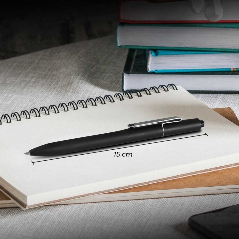 

ARSYSTR Kaco MIDOT Pena Pulpen Gel 0.5mm Soft Touch Metal Clip Tinta Hitam - KCM4