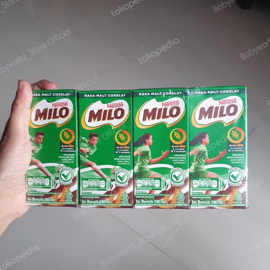 

Milo Nestle Susu UHT Kotak Per Pack 180ml / 110ml (isi 4)