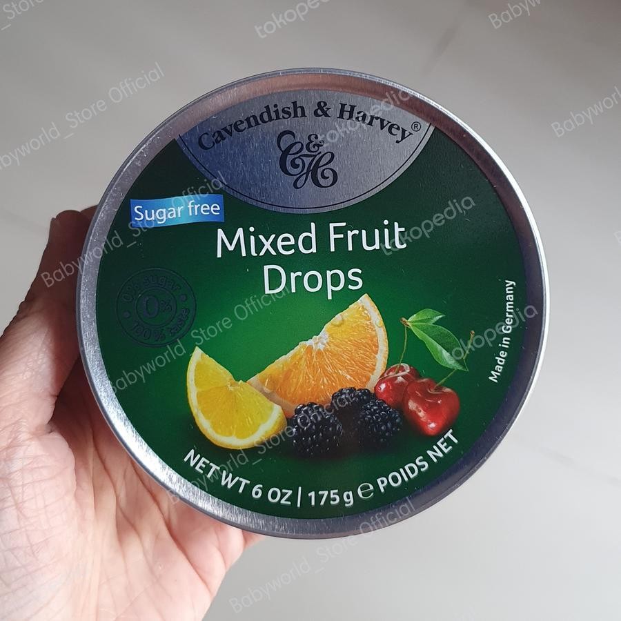 

Cavendish & Harvey SUGAR FREE Candy Permen Import Rasa MIXED FRUIT 175gr