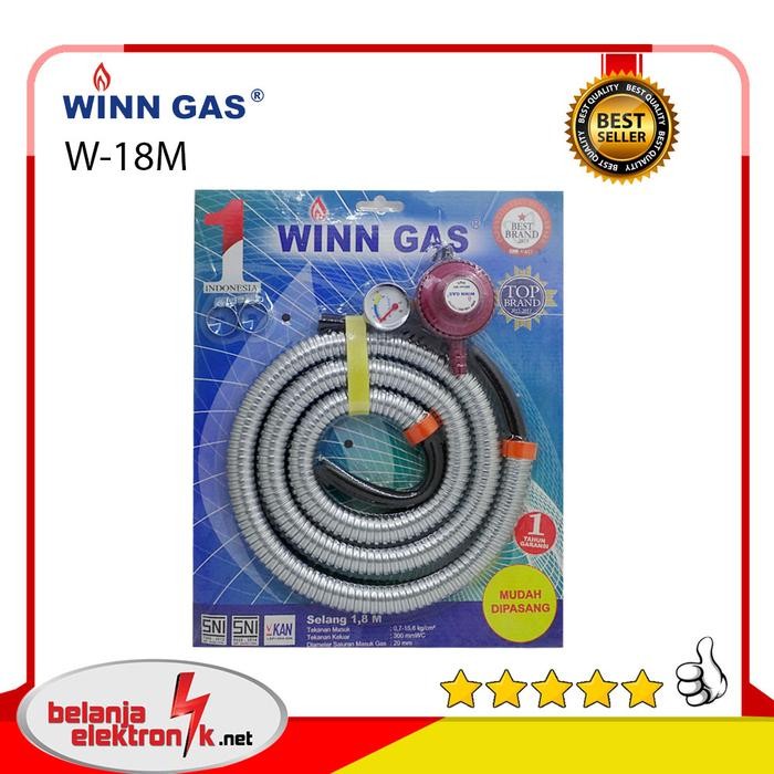 Hot Produk SELANG REGULATOR WINN PAKET GAS W-18 M BEST BRAND - WINN-135-W18MTRBB  Terbaik dan Terlar