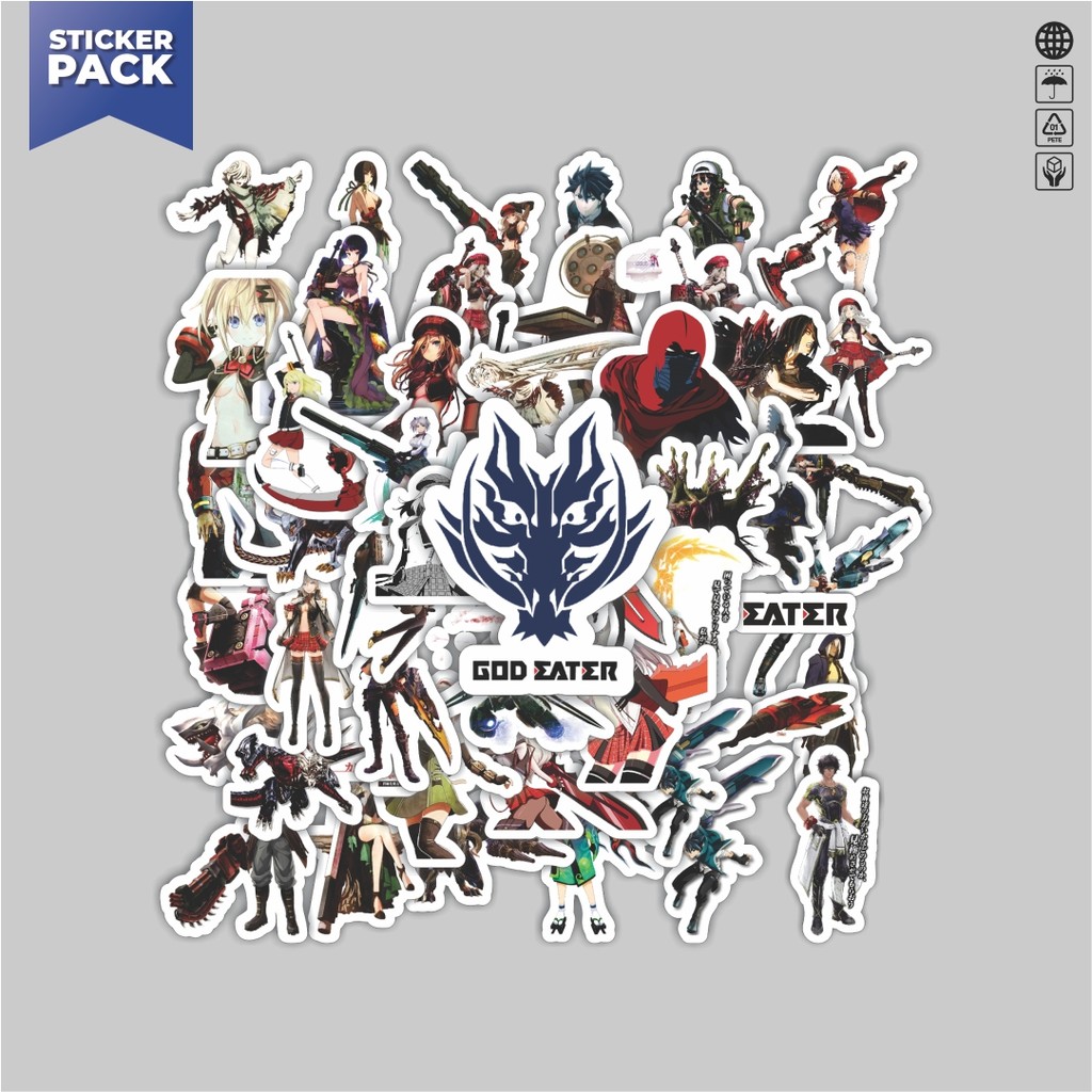 

[100PCS]Stiker Pack Stiker Game Series God Eater Karakter Mix 2 Aesthetic Vinyl Anti Air Dekorasi Sticker Laptop Buku Journal Koper Helm Casing HP Gitar Helm Skateboard