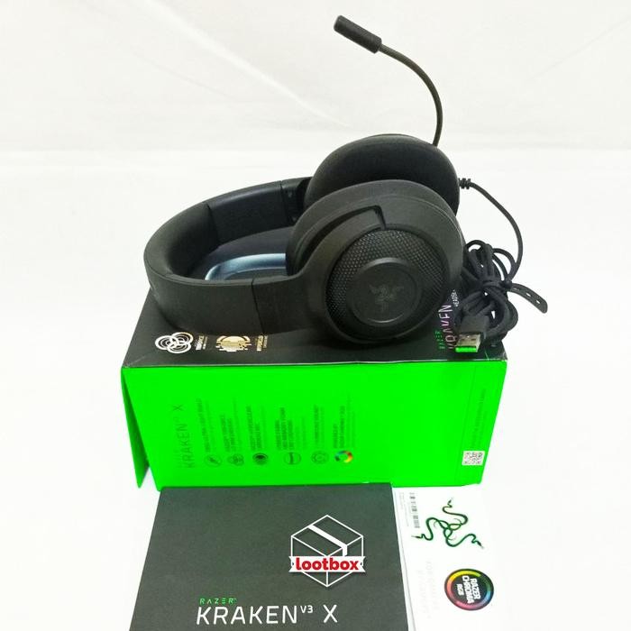 Headset Gaming USB 7.1 RAZER Kraken V3X V3 X Ultra Light [SECOND] - Grade S