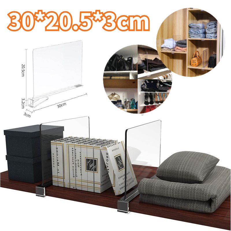 Sekat Lemari Pakaian Akrilik Sekat Rak Lemari Transparan Sekat Lemari Baju Serbaguna Sekat Lemari Bu