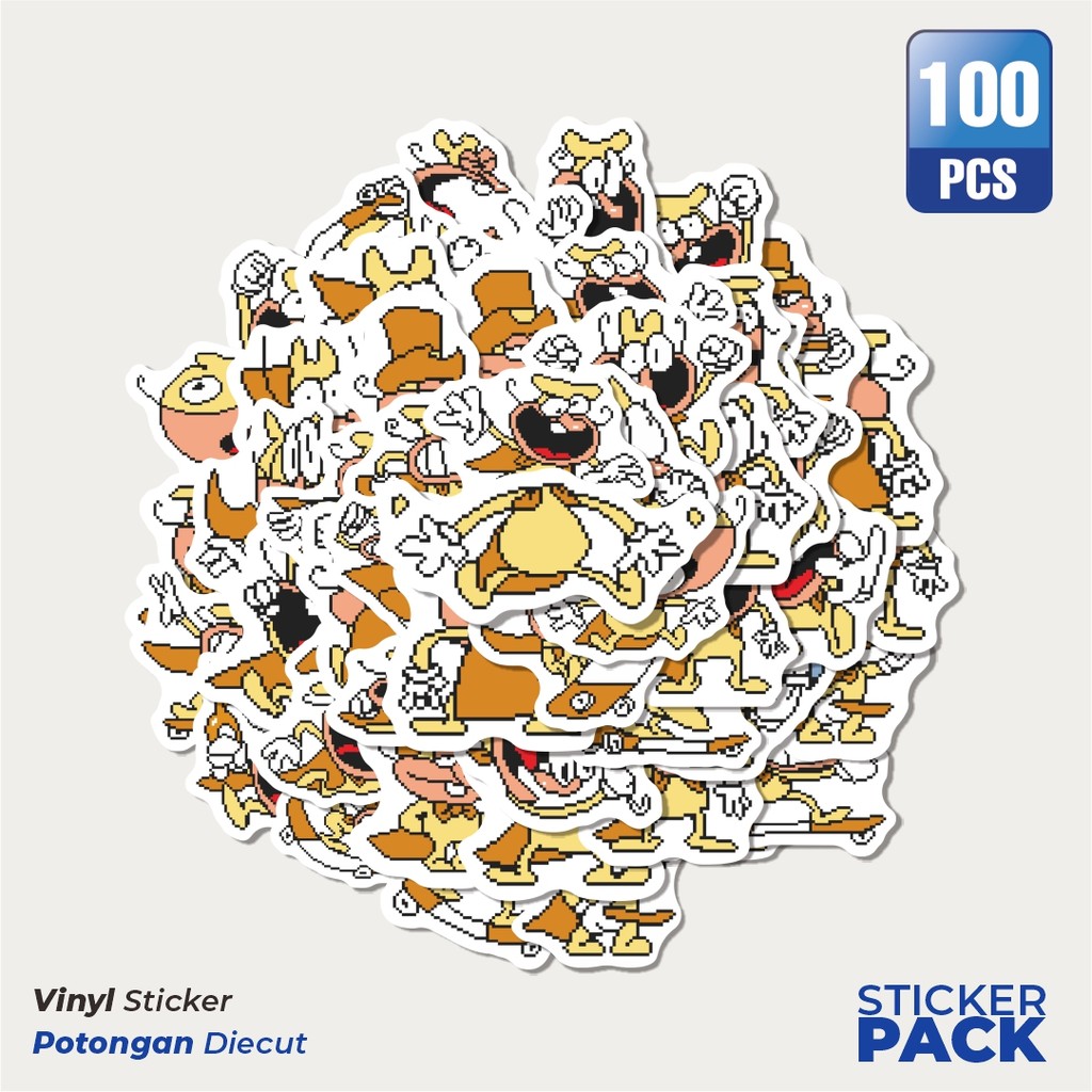 

MURAH 100 PCS Stiker Pizza Tower V19 Waterproof Aesthetic- Untuk Laptop, Motor, dan Helm - Paper Stationery Pack