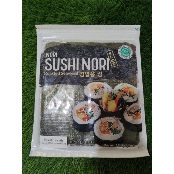 

Nori sushi lembaran isi 20 lembar dan 10 lembar