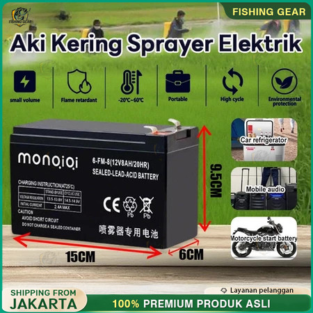 Aki Kering Sprayer Elektrik 12V 8AH baterai sel kering 12V 12AH Baterai penyemprot listrik/Aki Kerin