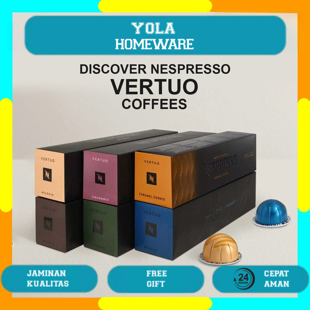 

Capsule Nespresso Vertuo All Varian Rasa Kemasan Pack - Blonde Light Medium to Dark Roast Coffee - Barista Creations Espresso Double Espresso Grand Lungo Master Origins Coffee