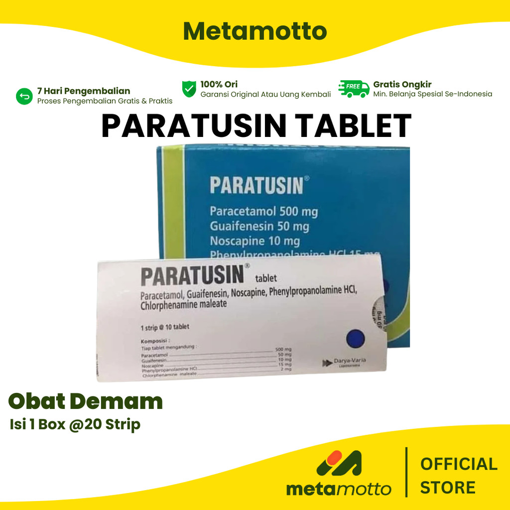 1 Box Paratusin Tablet Isi 20 Strip - Metamotto