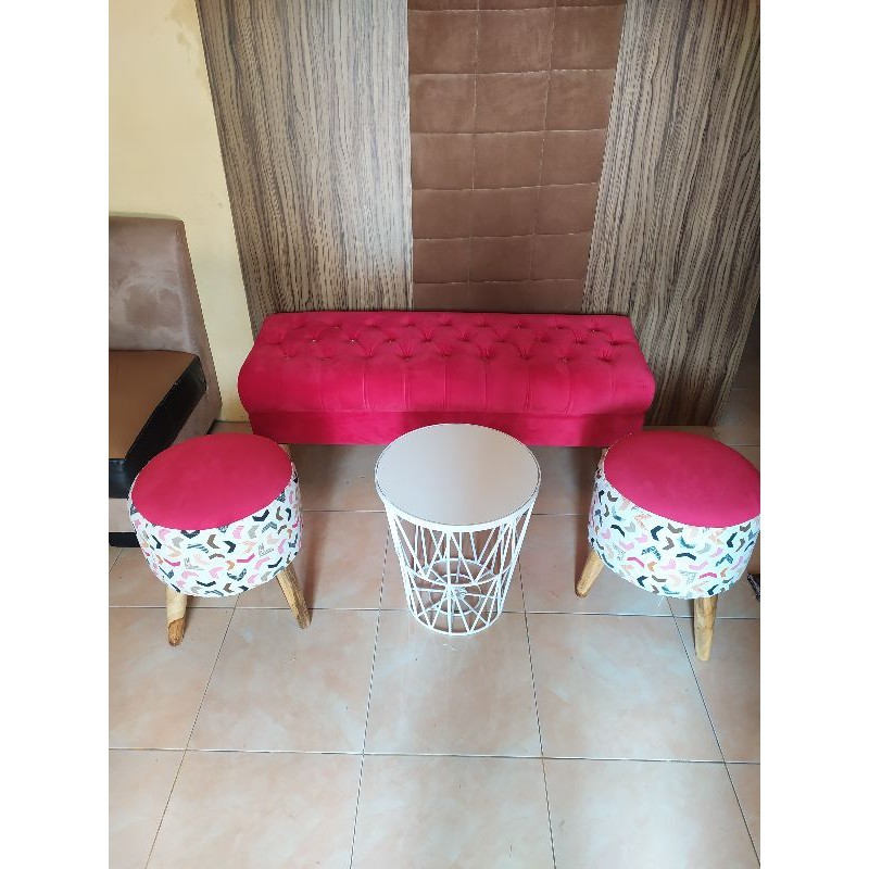 bench stool set meja industrial