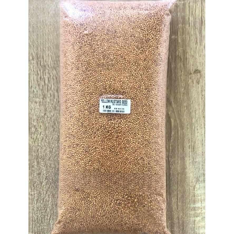 

Biji Sesawi Kuning 1 kg / Yellow Mustard Seeds 1 kg / Yellow Mustard Seed