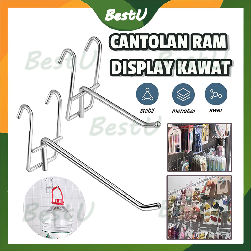 Cantolan Ram Display Kawat 15Cm / Cantolan Aksesoris Kawat Ram / Gantungan Kawat