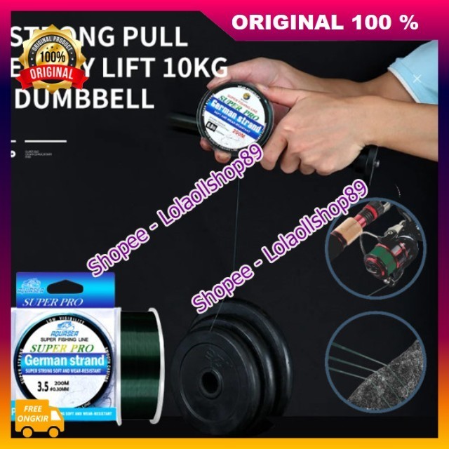 Senar Pancing Germany Stand Pro Senar Anti Kriting Mudah Tenggelam Senar Nilon Kuat 200m 100% ASLI O