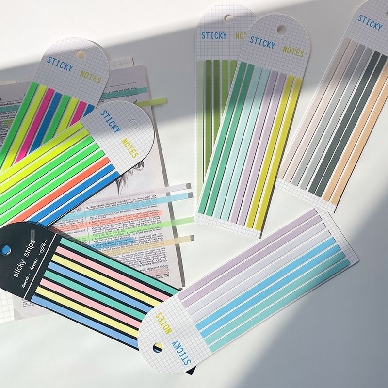 

Index Mark Penanda Pembatas Sticky Text Highlighter Strips Transparan Sticky Note Tahan Air