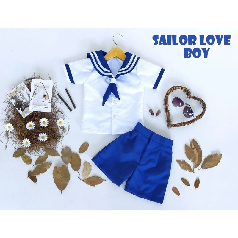 seragam sekolah tk terbaru/seragam tk dan paud terbaru/kostum sailor anak/baju pelaut anak/seragam s