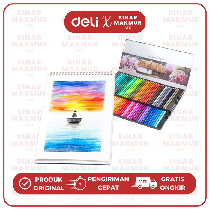 

YUH Hh-grade Oil Pencil Color/Pensil Warna 72 Warna Deli 6568 (Set)