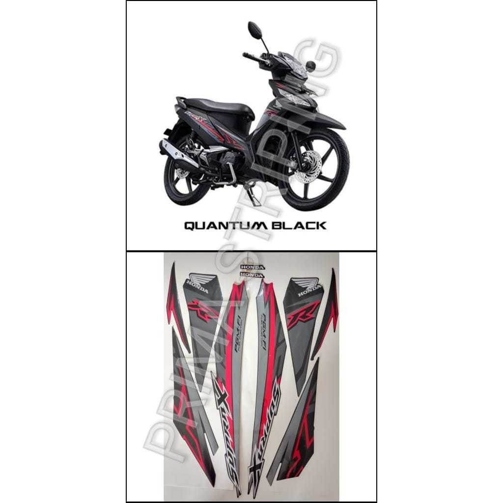 STRIPING STIKER MOTOR SUPRA X 125 FI 2018 HITAM
