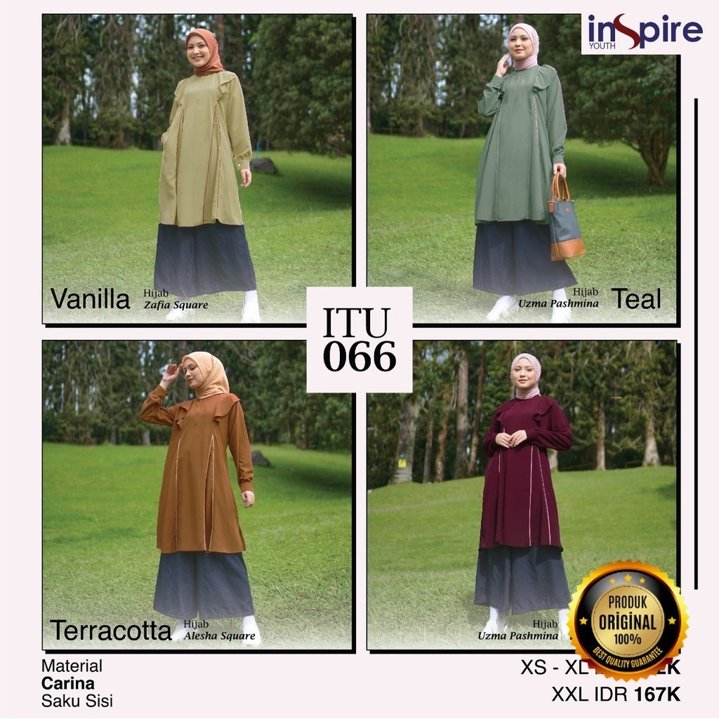 Nibras Collection - TUNIK INSPIRE NIBRAS ITU 066 / TUNIK NIBRAS / TUNIK POLOS