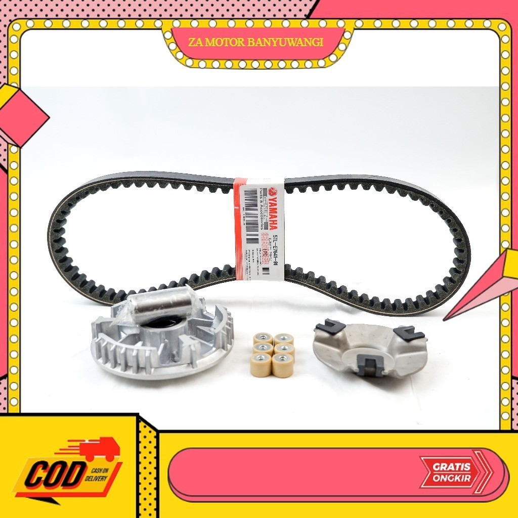 vanbelt mio sporty ori - vanbelt mio smile - penbelt rumah roller yamaha mio 5TL za motors