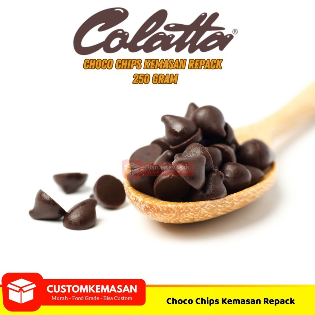 

ChocoChips Colatta Repack 250gr / Choco Chips Cokelat Colatta / Choco Chips Repack 250/500gr / Choco Chips Cokelat /Choco Chips Cokelat Repack