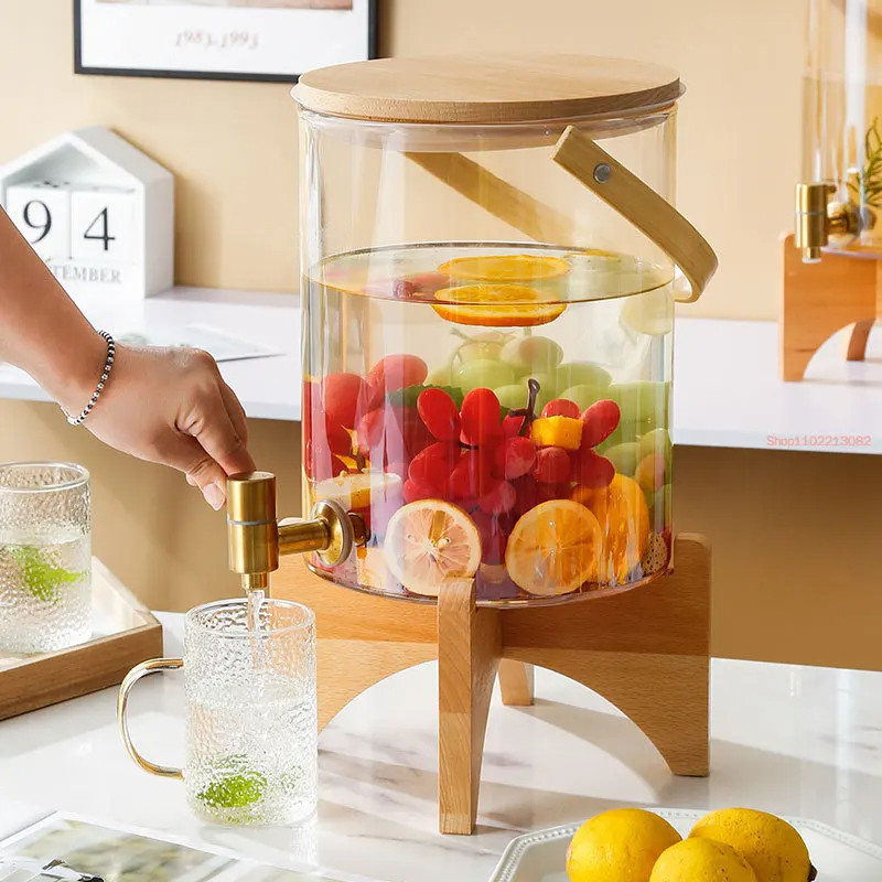 Water Jug Dispenser Air Minum Kaca Set Transparant Unik / Glass Barrel