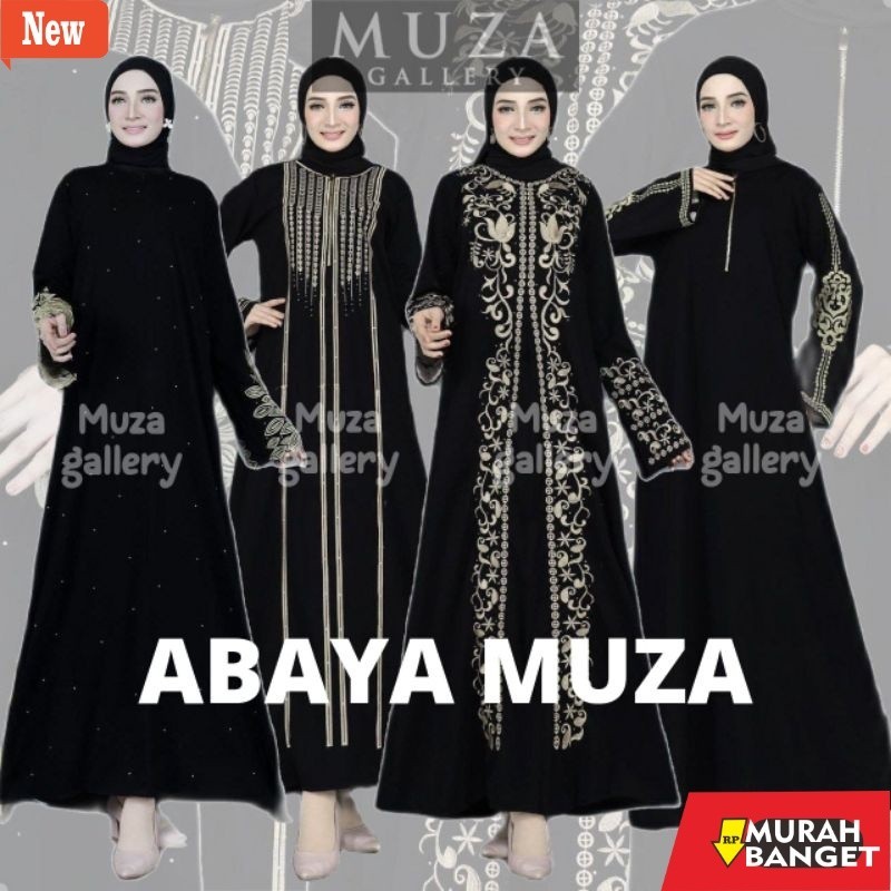 abaya shopee haul 2024 MUZA ABAYA HITAM ABAYA SYARI TURKEY DRESS MUSLIM (BUSUI)