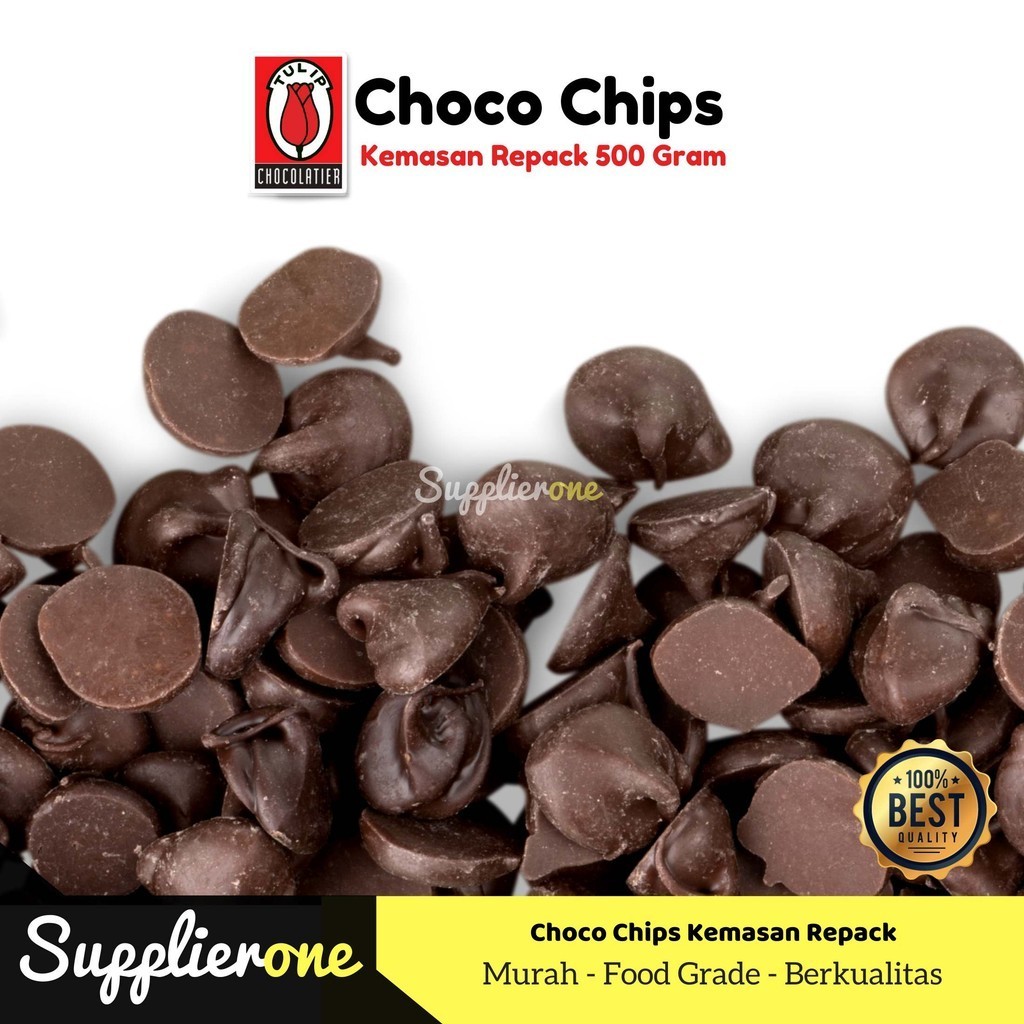 

Tulip Choco Chip Repack 500gr / Choco Chip Cokelat / Choco Chip Tulip Repack / Choco Chip Tulip Cokelat