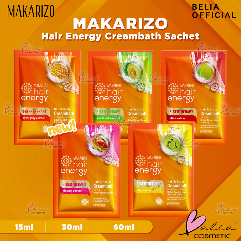 MAKARIZO Hair Energy Creambath Sachet 15 30 60 mL | Fibertherapy