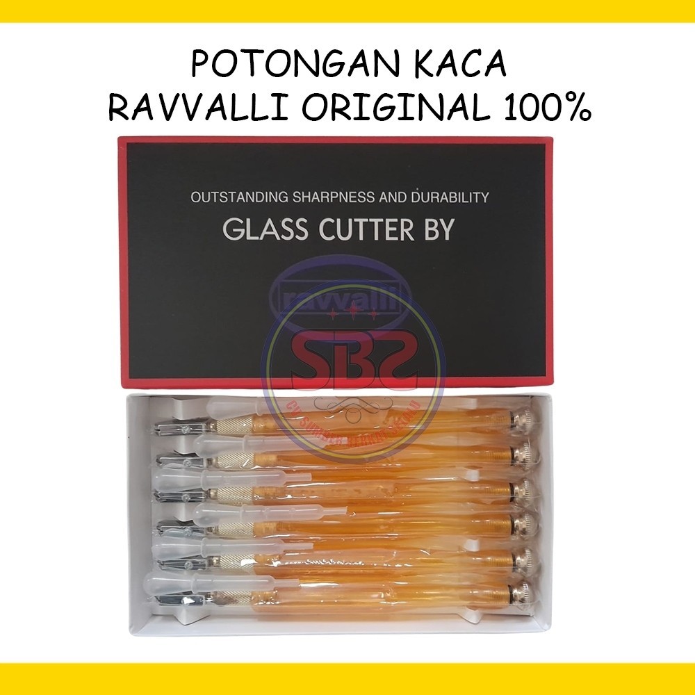 RAVVALLI Pemotong Kaca Ravvalli Original Asli Alat Pemotong Kaca Original Murah Glass Cutter Pisau K