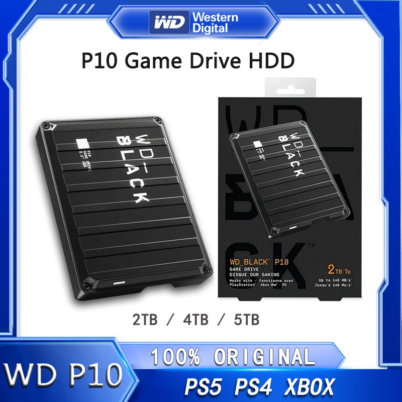 Western Digital WD Black P10 5TB 4T 2T Portable Game Drive 2.5" Mobile External Hard Drive HDD For P