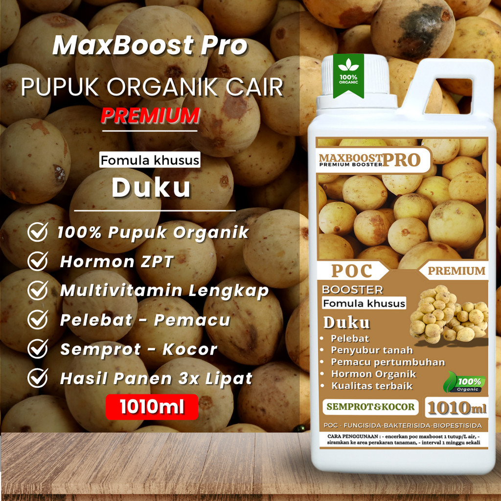 terlaris Pupuk Organik Cair Plus Hormon, Pelebat Buah Duku Poc Kompos, Khusus Buah Duku Buah Langsat