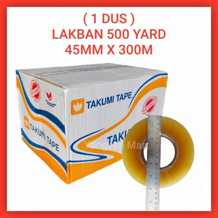 

( 1 DUS ) Lakban bening 500 Yard 45mm x 300 meter lakban jumbo 2 inch