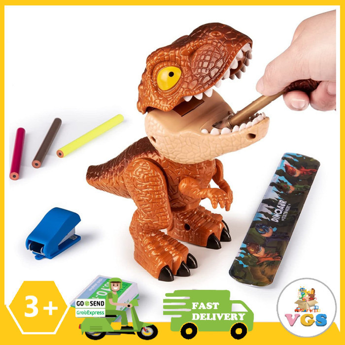 

Variety Goods Shop Perlengkapan Paket Alat Tulis Dinosaur Stationery 5in1
