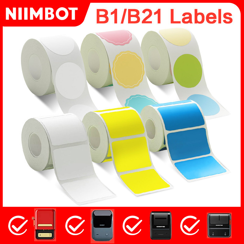 

Niimbot B21/B1 Thermal Label Paper Food Label Paper Price Tag Sticker Waterproof Mini Portable Thermal Printer Adhesive Label