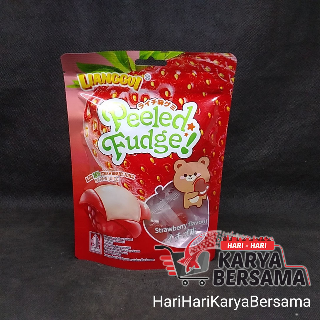 

PERMEN LUNAK LIANGGUI PEELED FUDGE STRAWBERRY FLAVOUR 108GR