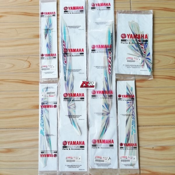 grafik graphic grapik striping body original ori yamaha mio smile smail new 2008 White putih origina