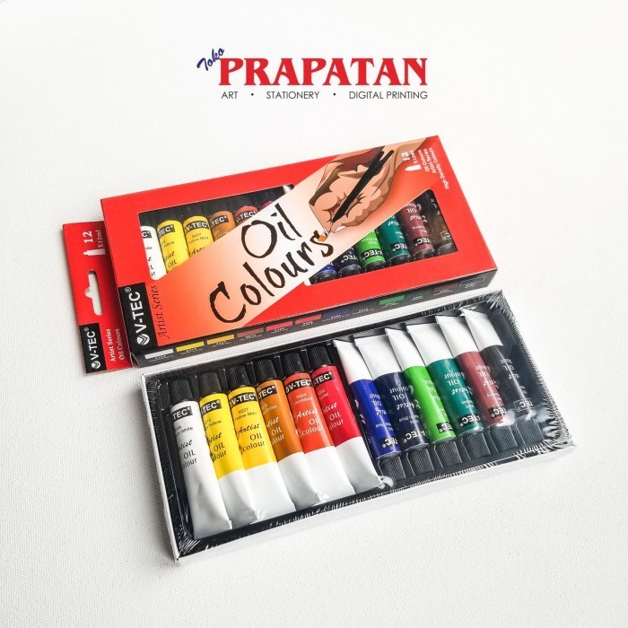 

promo ✨ -V-TEC Oil Colour set (12x12ml) / Cat minyak V-TEC set