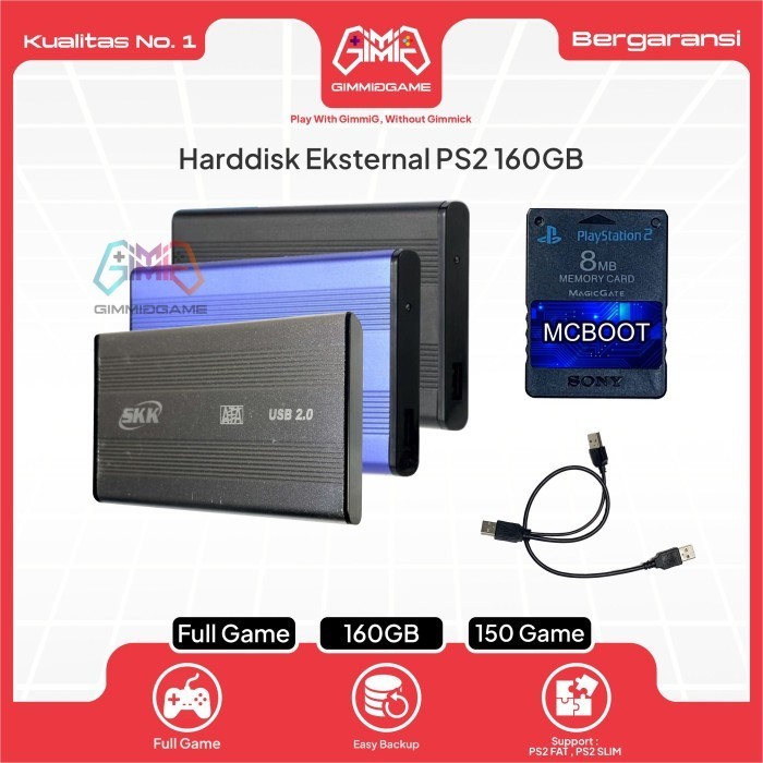Harddisk Hardisk Eksternal Luar PS2 Support Semua PS2 160GB