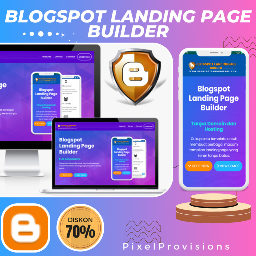 Blogspot Landing Page Builder / Template Design LP Blogspot Blogger + BONUS / Thema Bogspot - P14