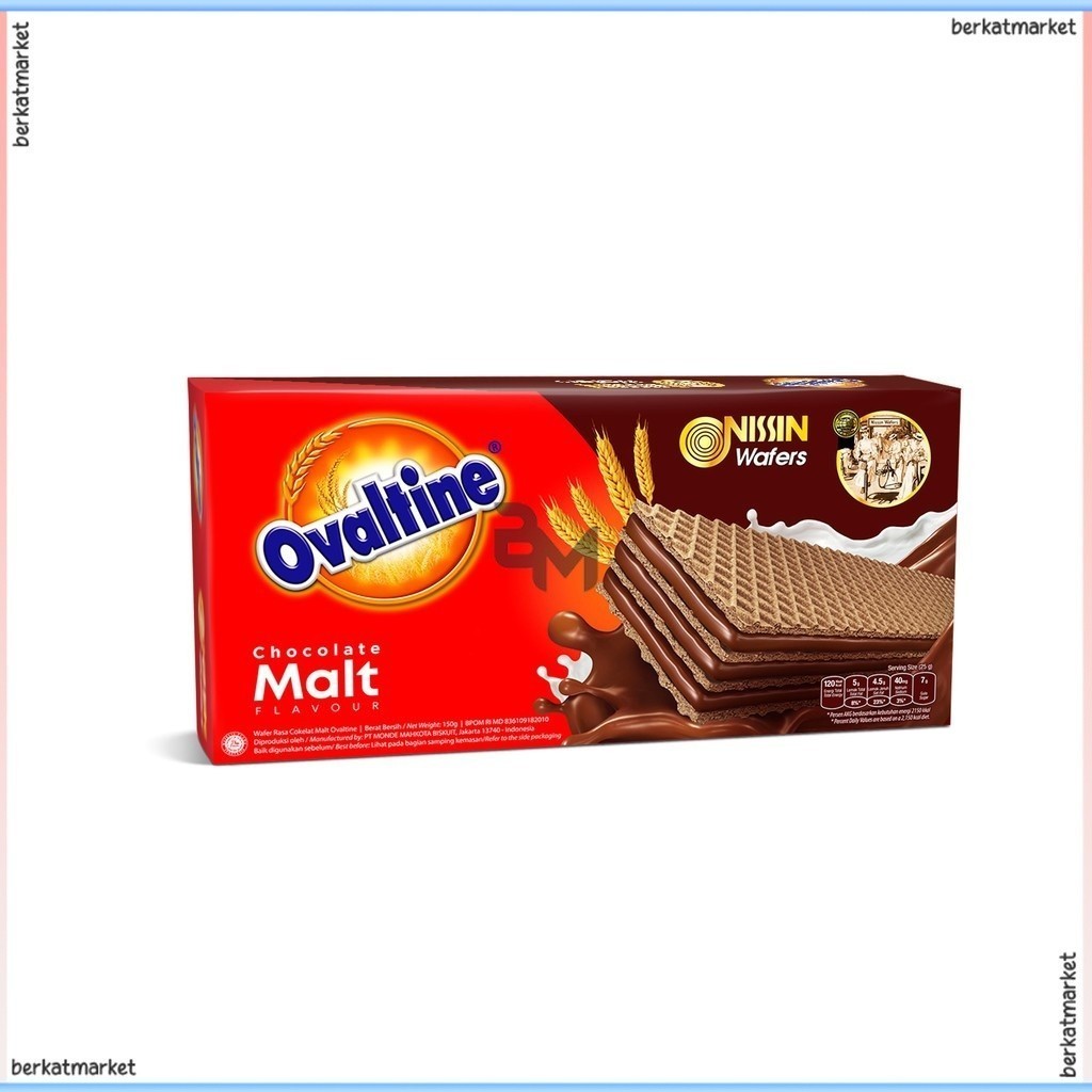 

WAFER NISSIN WAFERS OVALTINE CHOCOLATE MALT 150G BISKUIT CEMILAN RINGAN