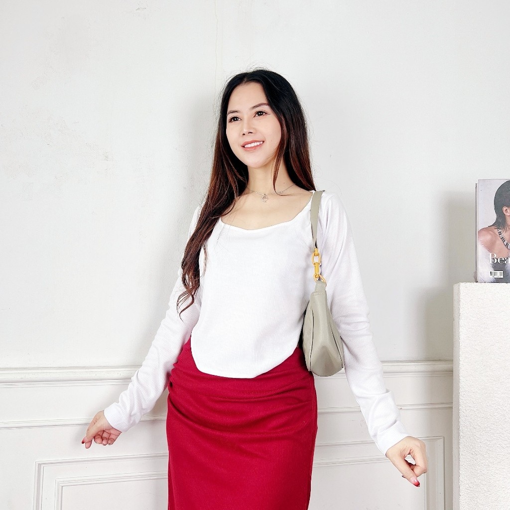 Neyda - ARRIVAL LONGSLEEVE SQUARE CHARITA / Valerie Longsleeve RIB / SQUARE NECK LONG SLEEVE SHIRT B