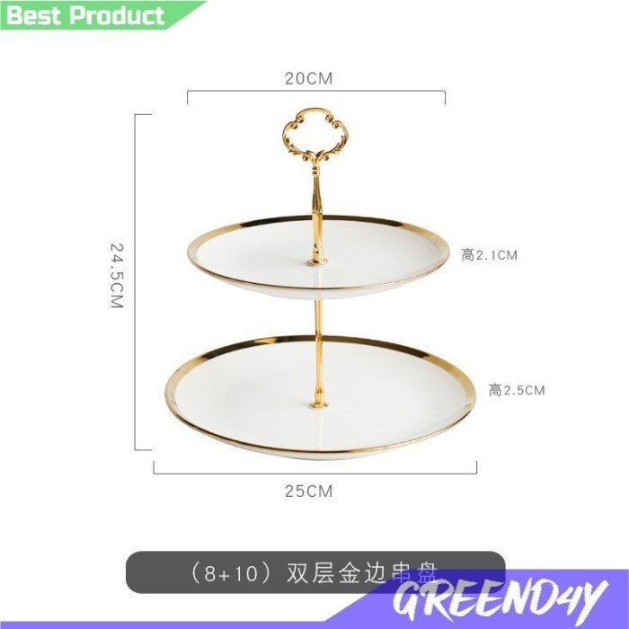 

TERJUAL G4 Cake Tray Bulat 3 Susun Tray Cake Bahan Keramik Tray TeaTime - TC 2TINGKAT