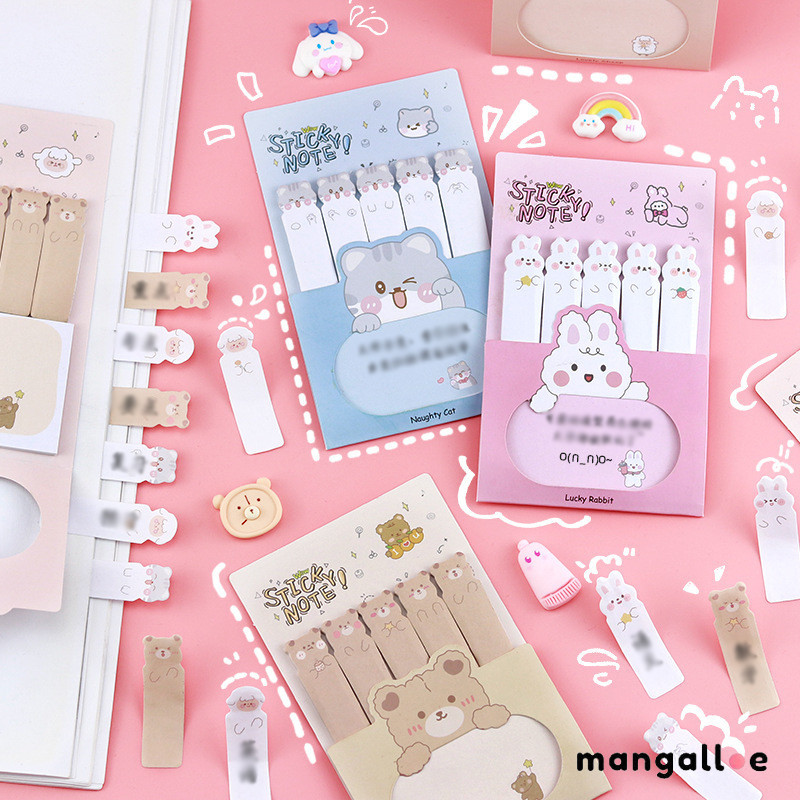 

【COD】 Stiker Indeks Hewan Kartun Catatan Tempel Portabel Siswa Catatan Tempel Kombinasi Kreatif MG